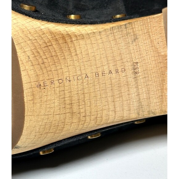 Veronica Beard Dacey Black Suede Mule Clogs Studded Women's Size 8.5 - Picture 12 of 14